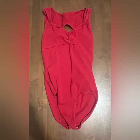 Theatricals Leotard Color Red with Cross Back Size Extra Small - Picture 1 of 2